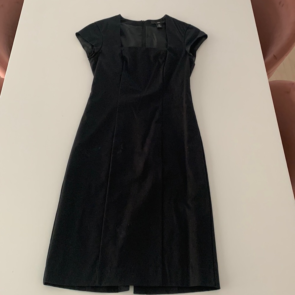 H & M black dress with a zipper in the back.